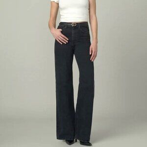 JOE'S JEANS THE MIA High Rise Wide Flared Leg Stretch Black Size 24 (32"L) NWOT